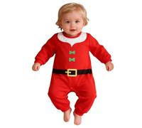 Générique Deguisement Bebe Noel Combinaison Bébé Garçon Ensemble Hiver 1 Moi Combinaisons Et Barboteuses Chapeau Lettre Barboteuse Jumpsuit Costume Enfant Noël (1#Rouge,12-18 Mois)