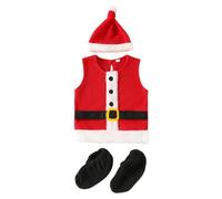 Générique Deguisement Bebe Noel,Ensemble Garcon 0-3 Mois Hiver Combinaisons Une Pièce Costume+Noel+Bebe+Fille Déguisement Père Noël Bonnet De Noel Bébé Mon Premier (6#Rouge,6-12 Mois)