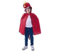 Générique Deguisement Carnaval Enfant Costume Aristocrate Chic, Tenue Bourgeois Gentilhomme Fête, Ensemble Mascarade Luxe, Vêtement Spectacle Noble(Red, 7-9 Years)