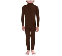 Générique Deguisement Carnaval Enfant Unisexe Couleur Unie Performance Scénique Costume Seamless Tight Body For Cosplay And Danse (black) Ideal Pour Se Déguiser