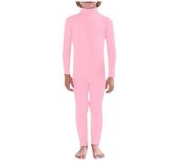 Générique Deguisement Carnaval Enfant Unisexe Couleur Unie Performance Scénique Costume Seamless Tight Body For Cosplay And Danse (black) Ideal Pour Se Déguiser