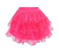 Générique Deguisement Carnaval Fille Jupe Tutu Évasée Ballet Récital, Costume Danseuse Enfant Ceinture Satin, Tenue Spectacle Volants, Bas Fête Tournante Mignonne(12-13 Years)