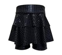 Générique Deguisement Carnaval Fille Jupe Tutu Paillettes, Bas Danse Spectacle Brillant Fête, Costume Scène Enfant Scintillant, Vêtement Récital Mode(Black, 18-24 Months)