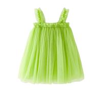 Générique Deguisement Carnaval Fille Robe Bal sans Manches, Tenue Princesse Simple Élégante, Costume Fête Anniversaire Enfant, Vêtement Cérémonie Tulle Doux(Green, 18-24 Months)