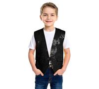 Générique Deguisement Carnaval Fille Robe Danse Paillettes Portefeuille, Jupe Asymétrique Brillante Spectacle, Costume Scène Enfant, Tenue Jazz Chic(Black, 6-10Years)