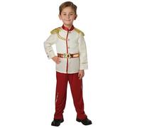 Générique Déguisement Charmant Enfant, Cendrillon Costume pour Garçons Jeu de Rôle Cosplay Vêtements Beau Costume pour Garçon, Tenue Élégante pour Spectacle de Scène (White, 5-7 Years)