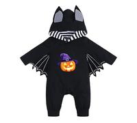 Générique Deguisement Chauve Souris Bebe Deguisement Halloween Bebe Ensemble de Chauve Souris à Capuchon Amusant avec Chapeau Bébé Halloween Tenue Bébé Garçons Filles 0-24 Mois (c-Black2, 6-9 Months)