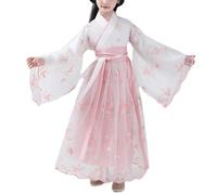 Générique Deguisement Chinoise Fille, Deguisement Carnaval Enfant, Chine Enfants National Style Chinois Scène Théâtre Jouer à L'opéra Cosplay Spectacle Traditionnel Folle Robe Filles Manches Longues