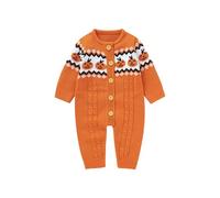 Générique deguisement citrouille bebe combinaison bébé citrouille jacquard tricot douce chaude confortable mignon pour photo fête automne naissance dix huit mois costume halloween bebe