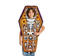 Générique Déguisement Crâne Drôle - Combinaison Confortable Squelette Forme Bière,Tenues Cercueil Vampire Halloween,Pour Femmes Hommes Accessoires Scène Soirée Dansante Jeu De Rôle Anniversaire