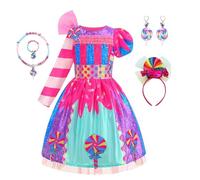 Générique Déguisement de Bal Masqué Anniversaire Doux pour Filles Tenue Fête Parade avec Accessoire Tête Inclus Adorable pour les Célébrations