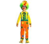 Générique Déguisement de Clown pour Enfants Garçons et Filles avec Combinaison ou Chapeau Costume Enfant Carnaval Clown, Fancy Dress Costume pour Carnaval Halloween Cosplay Cirque et Fête Aniversaire