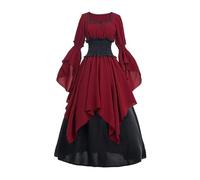 Générique Deguisement Demon Femme Robe Renaissance Longue Gothique Moyen Age Chic Adulte Petit Corset Halloween Costumes Victorienne Costume Halloween Femme XXL