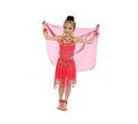 Générique Déguisement Enfant Costume de Danse du Ventre pour Enfants Robe Danse Orientale Enfant Dance Indienne Robe Haut + Jupe Orientale Costume