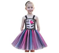 Générique Déguisement Enfant Fille Costume,Bébé Deguisement Halloween 3 Ans Robe 14 Qui Fait Peur Pour Joker Costume De Sorcière Cosplay Grande Taille Maquillage Princesse (Multicolour,5-6 ans)