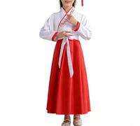 Générique Déguisement Enfant Fille Robe De Danse Folklorique Chinoise À Broderie Florale Pour Spectacle Du Nouvel An Tenue De Princesse Déguisement Chinois Fille Dansante