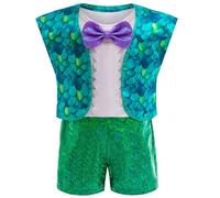 Générique Déguisement Enfant Garçon Costume De Magicien Elfe Avec Cape Gilet Et Pantalon Pour Spectacle Féerique Et Carnaval Tenue De Sorcier Déguisement Enchanté Garçon Mystérieux