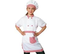 Générique Déguisement Enfant Garçon Fille Costume De Chef Cuisinier Avec Toque Et Tablier Pour Jeu De Rôle Tenue De Petit Cuistot Déguisement Carnaval Enfant