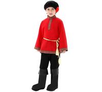 Générique Déguisement Enfant Garçon Fille Tenue De Danse Russe Pour Carnaval Et Spectacle Costume Ethnique Coloré Déguisement Carnaval Enfant