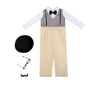 Générique Deguisement Enfant Grand Mère Cosplay pour Rentrée Jour des Enfants Fête Déguisée Et Spectacle avec Perruque Et Lunettes pour 3 À 14 Ans Deguisement Enfant T444