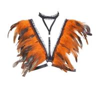 Générique Déguisement Femme Carnaval Élégant Collier Ras-Du-Cou En Dentelle Et Plumes Pour Soirée Mascarade Et Robe De Gala Accessoire De Lingerie Sexy Pour Fête Nocturne Club Déguisement Adulte Fe
