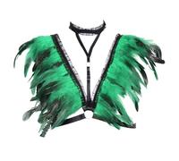 Générique Déguisement Femme Carnaval Élégant Collier Ras-Du-Cou En Dentelle Et Plumes Pour Soirée Mascarade Et Robe De Gala Accessoire De Lingerie Sexy Pour Fête Nocturne Club Déguisement Adulte Fe