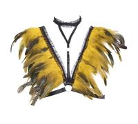 Générique Déguisement Femme Carnaval Élégant Collier Ras-Du-Cou En Dentelle Et Plumes Pour Soirée Mascarade Et Robe De Gala Accessoire De Lingerie Sexy Pour Fête Nocturne Club Déguisement Adulte Fe