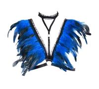 Générique Déguisement Femme Carnaval Élégant Collier Ras-Du-Cou En Dentelle Et Plumes Pour Soirée Mascarade Et Robe De Gala Accessoire De Lingerie Sexy Pour Fête Nocturne Club Déguisement Adulte Fe
