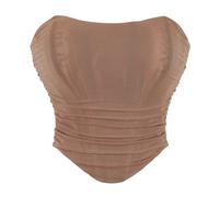 Générique Deguisement Femme Carnaval Haut Corset Élégant Épaules Dénudées Dos Laçage Court Mesh Rétro Sexy Déguisement Adulte Femme Carnaval Gothique Moderne