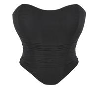 Générique Deguisement Femme Carnaval Haut Corset Élégant Épaules Dénudées Dos Laçage Court Mesh Rétro Sexy Déguisement Adulte Femme Carnaval Gothique Moderne