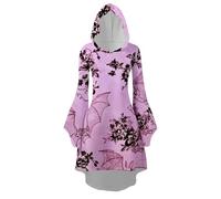 Générique Déguisement Femme Carnaval Robe Longue À Capuche Imprimée Halloween Pour Cosplay Et Fête Costumée Tenue De Sorcière Ou Mort-Vivant Élégante Et Mystérieuse Déguisement Adulte Femme Carnaval