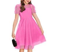 Générique Deguisement Fille Princesse Anniversaire Ceremonie Fée Noël Robe de Mariage pour Fee Coton Fille Miss Soiree Ado Petite Décontractée Deguisement Enfant 7 Ans