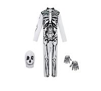 Générique deguisement halloween bebe garcon combinaison bébé dinosaure squelette imprimé os manches longues cosplay fête effrayant doux confortable trois dix ans costume halloween bebe