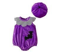 Générique Deguisement Halloween Bebe Garcon Deguisement Citrouille Ensemble Bébé Garçon Costume Garcon Haloween Combinaisons Et Barboteuses Fille Animée Combinaison (b-Violet,0-3 mois)