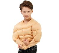Générique Déguisement Halloween Chemise Musculaire Forte pour Garçons Costume Super Héros Enfant Déguisement Corps Mus te