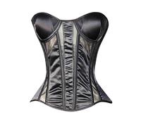 Générique Déguisement Halloween Corset Acier Résille Mariée Robe Base Transparent Dos Lien Déguisement Halloween Fille