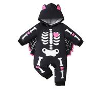 Générique DéGuisement Halloween enfant, Halloween Cosplay Costume Fille Garcon Deguisement Bebe Deguisement Clown Costume Clown Imprimé Citrouille Chauve Souris