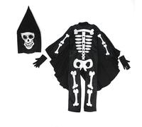 Générique Deguisement Halloween Enfant Squelette Cosplay pour Fête Déguisée Spectacle Et Carnaval avec Effet Os Phosphorescents Deguisement Enfant Halloween T516