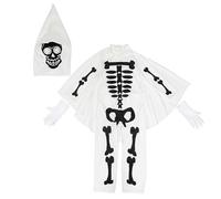 Générique Deguisement Halloween Enfant Squelette Cosplay pour Fête Déguisée Spectacle Et Carnaval avec Effet Os Phosphorescents Deguisement Enfant Halloween T638