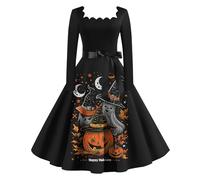 Générique Deguisement Halloween Femme Adulte Gothique Demon Dentelle Citrouille Squelette Sorcier Sexy Robe Halloween Pirate Diablesse Mariee Tenue Pirate Wonder Nonne Deguisement Femme Enceinte 3XL