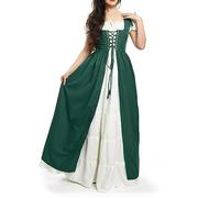 Générique Deguisement Halloween Femme Déguisement Dame Blanche Sorcier Vetement Robe Gothique Halloween Princesse Hallowen Sexy Citrouille Gothique Couple Mariée Grande Costume Diablesse Femme S