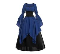 Générique Deguisement Halloween Femme Enceinte Tenue Vetement Petit Elegante Robe Médiévale Longue Renaissance Elegant Grande Adultes Adulte Couple Costume Sorciere XL