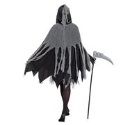 Générique Deguisement Halloween Femme Faucheuse Cosplay pour Fête Déguisée Convention Anime Et Spectacle avec Cape Faux Et Robe Deguisement Halloween T654