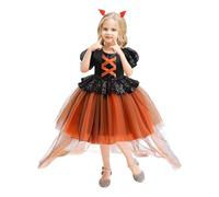 Générique Déguisement Halloween Fille Costume d'habillage d'halloween DéContracté Robe Midi de Princesse Ensemble Robes Fantaisie pour Carnaval, Cosplay
