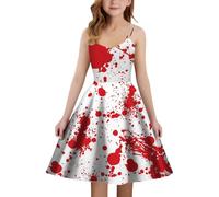 Générique Déguisement Halloween Fille Gothique Lolita Robe Family Fantaisie Costume Anniversaire de vampire Deguisement Squelette pour Fêtes, Anniversaires, 2-10 ans