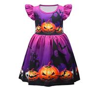 Générique Deguisement Halloween Fille Sorciere, SorcièRe Halloween Robe Robe SorcièRe MéDiéVale DéGuisement Rouge Costume De Violet pour Fille Ensemble Bebe Chauve-Souris