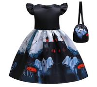 Générique Déguisement Halloween Fille Vêtements Carnaval Cosplay Family Fantaisie Costume Robes de FêTe Ensemble Deguisement Squelette pour Enfant