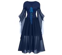 Générique Deguisement Halloween Squelette Robe Longue Femme Chic Et Elegant Chic Jupe Moyen Age Ado Grande Victorienne Costumes Corset Couple Elegante Costume Halloween Femme Enceinte XL