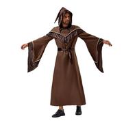 Générique Déguisement Homme Carnaval Robe D'Adulte Unisexe Pour Mascarade Et Halloween Costume De Vampire Sorcier Ou Prêtre Pour Spectacle Et Fête Costumée Effrayante Déguisement Adulte Carnaval