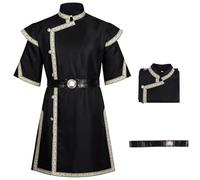 Générique Déguisement Homme Carnaval Tunique Médiévale À Lacets Style Viking Pirate Mercenaire Samouraï Pour Gn Et Cosplay Déguisement Adulte Guerrier